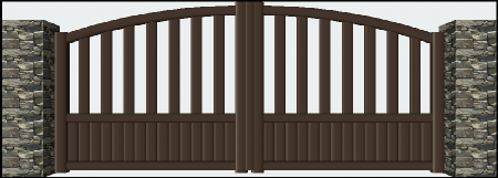 portail classic semi ajourée avec forme