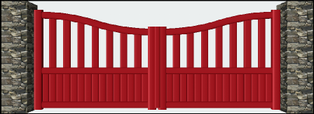 portail classic semi ajourée avec forme